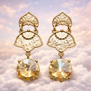 Amber Petal Danglers